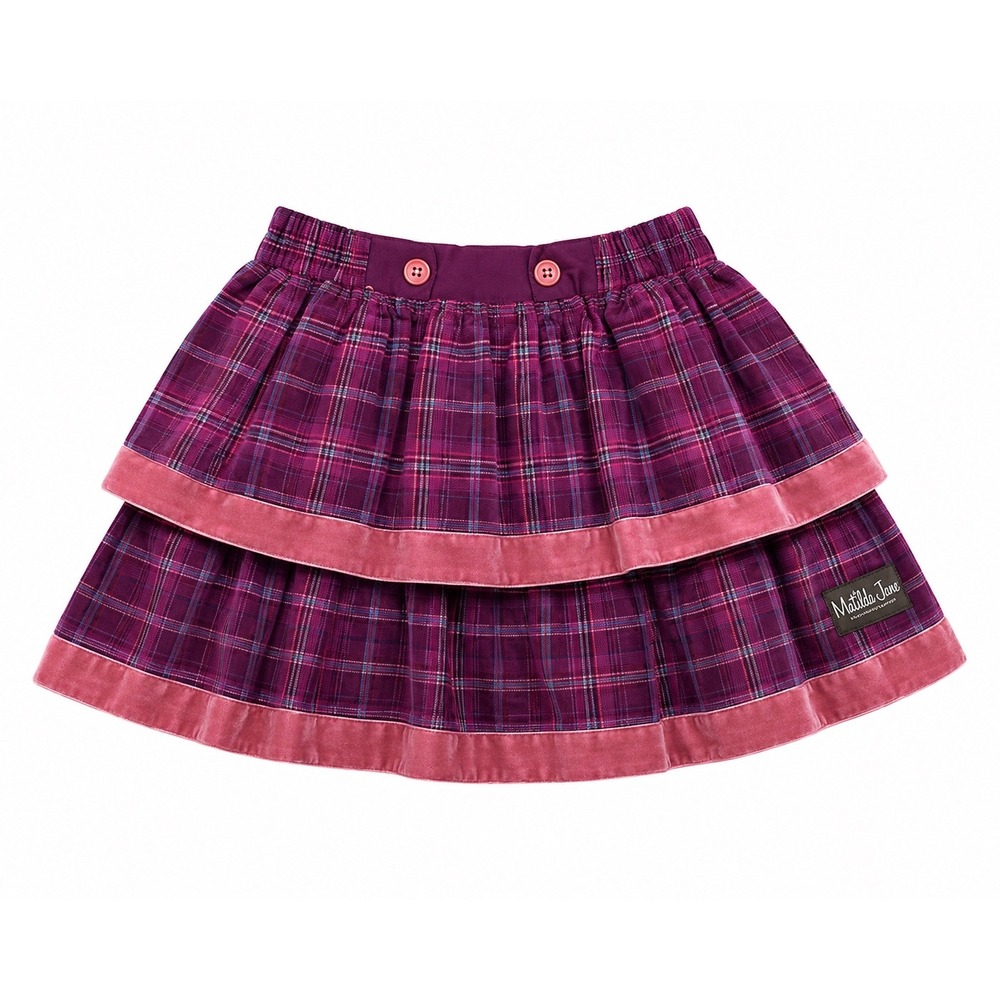 Matilda Jane NEW girls Plaid Tiered Skirt Size 8 academia preppy school